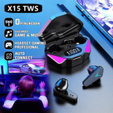 هندزفری بلوتوثی گیمینگ مدل TWS-X15 مجهز به سیستم کاهش نویز و دارای حالت Game،پشتیبانی از فناوری TWS،دارای نورپردازی زیبا