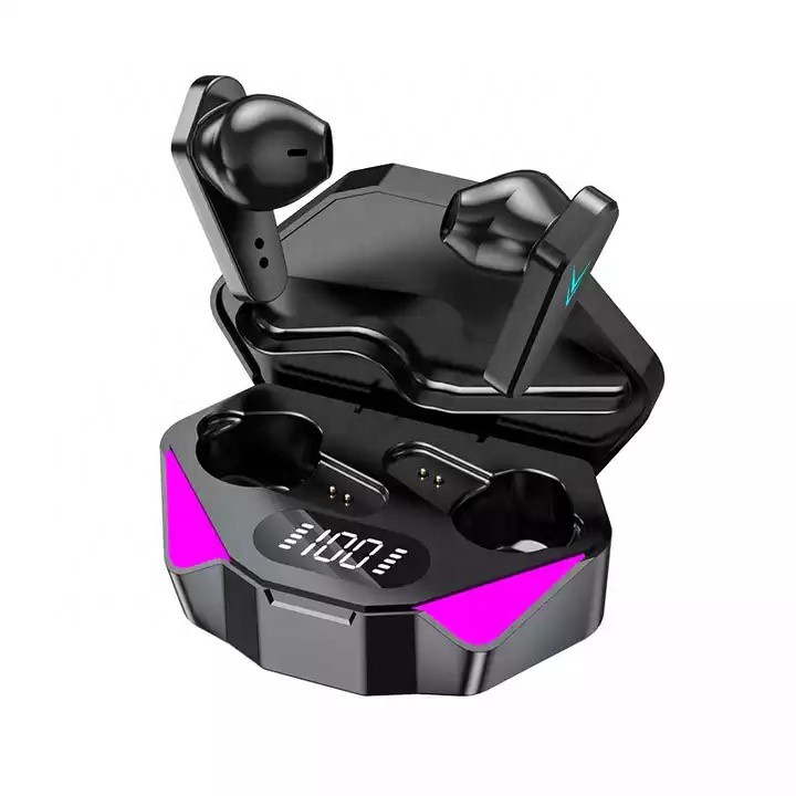 هندزفری بلوتوثی گیمینگ مدل TWS-X15 مجهز به سیستم کاهش نویز و دارای حالت Game،پشتیبانی از فناوری TWS،دارای نورپردازی زیبا
