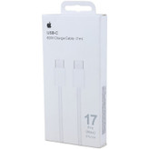 کابل شارژ دو سر تایپ سی فست شارژ 60 وات اپل iPhone 17 Pro Max ZM826-05666-A A2795 طول 1 متر + سوزن سیم کارت