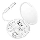 مجموعه کامل لوازم جانبی موبایل مدل DATA CABLE SET (60W)،کیت کابل شارژ مسافرتی 60 وات،ست کامل مسافرتی دیتا کابل