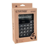 ماشین حساب رومیزی 14 رقم ستی فری مدل CTIFREE ECO-007G دارای پنل شارژ خورشیدی جهت کارکرد ماشین حساب بدون استفاده از باتری