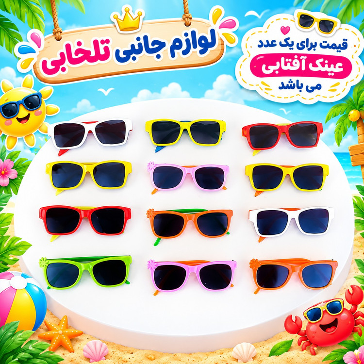 عینک آفتابی بچگانه (BENITA) مناسب برای سنین 3 تا 10 سال،دارای طراحی مخصوص صورت بچه ها،بسیار شکیل،کیفیت فوق العاده عالی