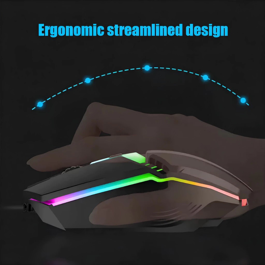 ماوس گیمینگ باسیم مدل X3،دارای نورپردازی RGB،دارای طراحی آرگونومیک و عملکردی سریع و روان (تخفیف ویژه)