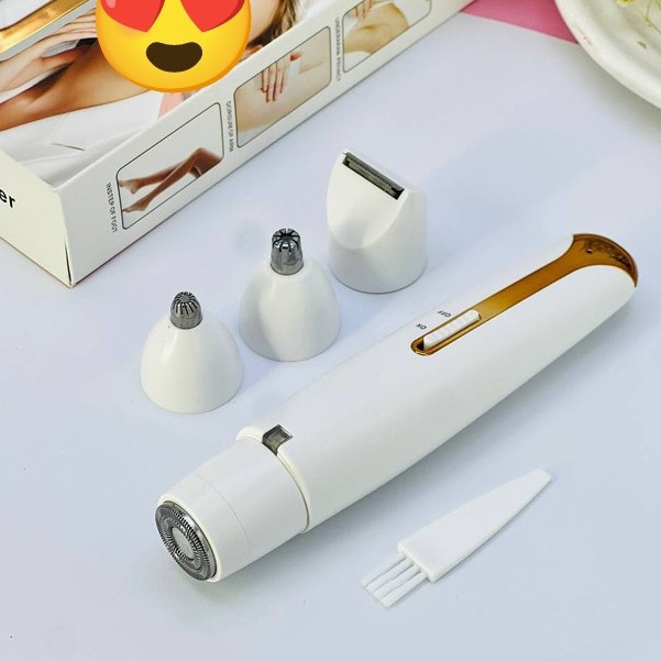 ست کامل ماشین اصلاح موی بدن بانوان مدل 4in1،شیور و موزن شارژی 4 کاره (صورت،بدن،گوش،بینی) تخفیف ویژه