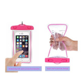 کاور ضد آب موبایل،دارای شبرنگ رنگی دور کاور،دارای بند اتصال و آویز،مناسب برای تمامی گوشی های موبایل تا سایز 6.5 اینچ