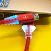 کابل شارژ فست شارژ (Micro USB) مدل چراغدار،اورجینال چین،دارای طراحی منحصر به فرد و زیبا،به طول یک متر