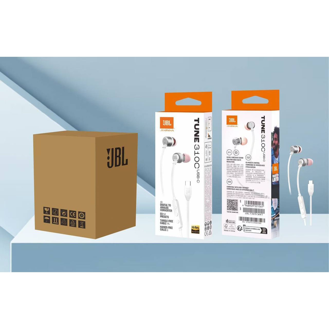 هندزفری سیم دار تایپ سی برند جی بی ال مدل JBL TUNE 310C USB-C مجهز به کلیدهای کنترلی موسیقی،مناسب برای مکالمه و موزیک