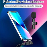 میکروفون یقه ای بی سیم مدل F1،میکروفون یقه ای وایرلس مدل F1 با رابط آیفونی،مناسب جهت مصاحبه،تولید محتوا و ضبط ویدئو و...