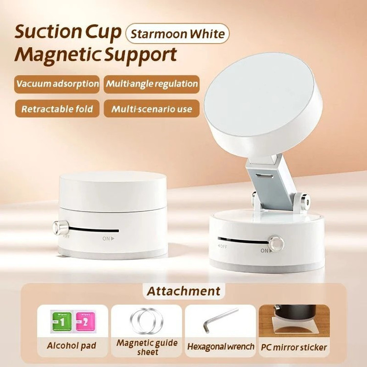 هولدر و پایه نگهدارنده گوشی موبایل وکیومی مگ سیف (مکش خلاء) مدل VACUUM SUCTION A2 قابلیت اتصال به تمامی سطوح صاف