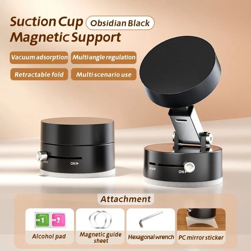 هولدر و پایه نگهدارنده گوشی موبایل وکیومی مگ سیف (مکش خلاء) مدل VACUUM SUCTION A2 قابلیت اتصال به تمامی سطوح صاف