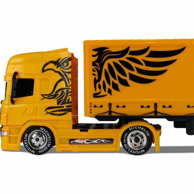 اسباب بازی تریلی اسکانیا SCANIA مای توی همراه با کانتینر،تریلی ولوو VOLVO کشنده FH500 همراه با کانتینر (تخفیف ویژه)