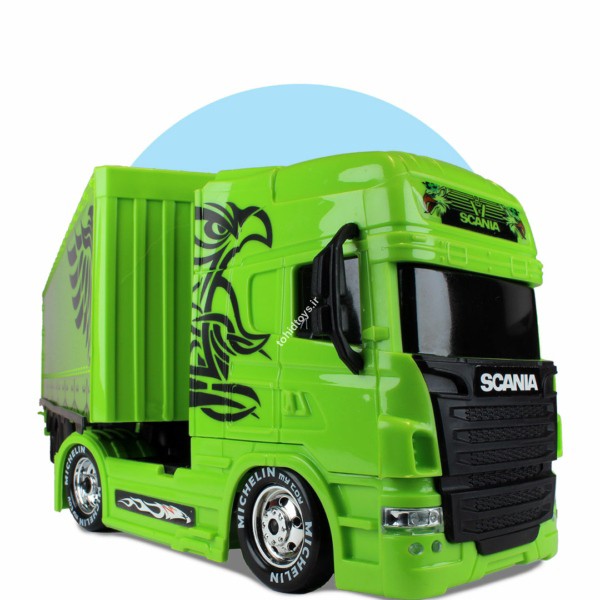 اسباب بازی تریلی اسکانیا SCANIA مای توی همراه با کانتینر،تریلی ولوو VOLVO کشنده FH500 همراه با کانتینر (تخفیف ویژه)