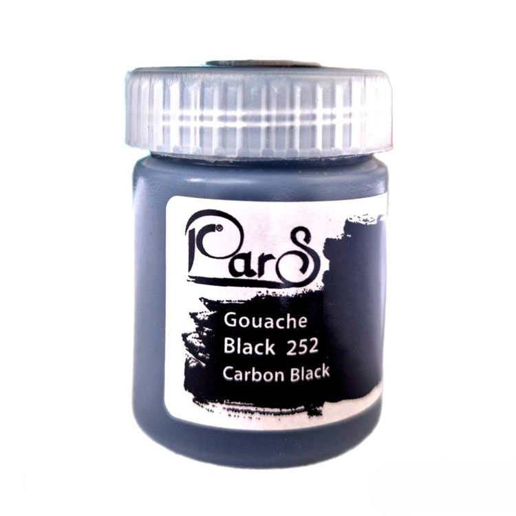 گواش پارس تک رنگ مشکی حجم 30 میلی لیتر کد 252 Carbon Black بسته 1 عددی
