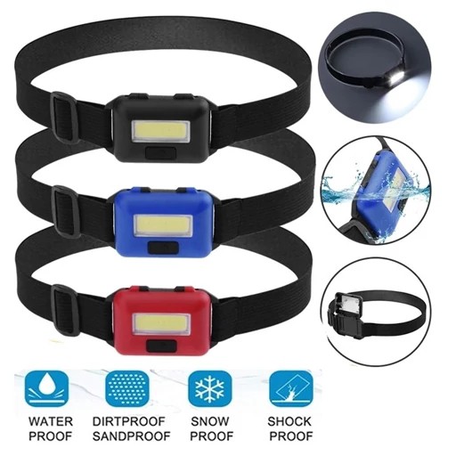 چراغ قوه هدلایت و پیشانی LED سه حالته مدل HEADLAMP 10W COB،مناسب برای کوهنوردی،کمپینگ،طبیعت گردی و فعالیت های شبانه