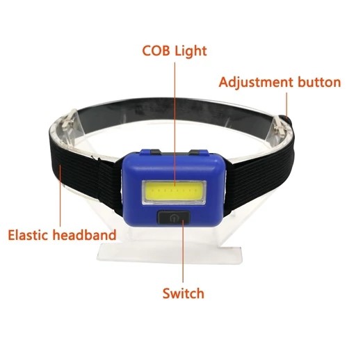 چراغ قوه هدلایت و پیشانی LED سه حالته مدل HEADLAMP 10W COB،مناسب برای کوهنوردی،کمپینگ،طبیعت گردی و فعالیت های شبانه