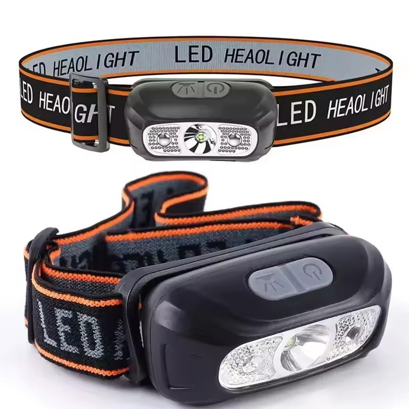 چراغ قوه هدلایت و پیشانی شارژی LED چند حالته مدل HL-05 دارای سنسور حرکت برای روشن و خاموش شدن،مناسب برای کوهنوردی،کمپینگ