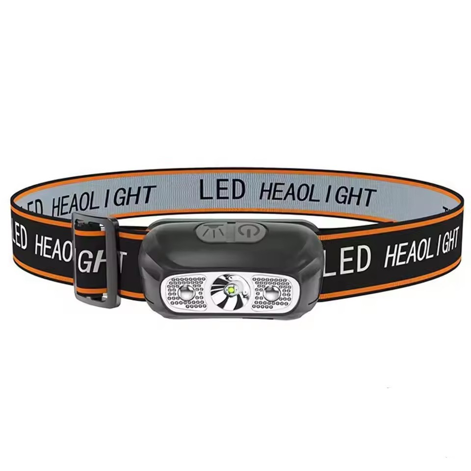 چراغ قوه هدلایت و پیشانی شارژی LED چند حالته مدل HL-05 دارای سنسور حرکت برای روشن و خاموش شدن،مناسب برای کوهنوردی،کمپینگ