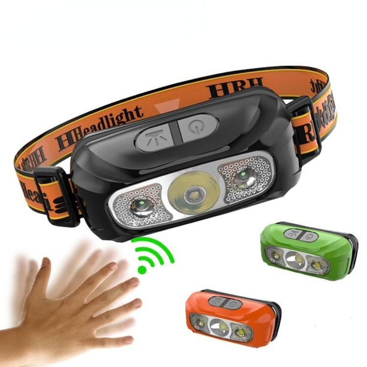 چراغ قوه هدلایت و پیشانی شارژی LED چند حالته مدل HL-05 دارای سنسور حرکت برای روشن و خاموش شدن،مناسب برای کوهنوردی،کمپینگ