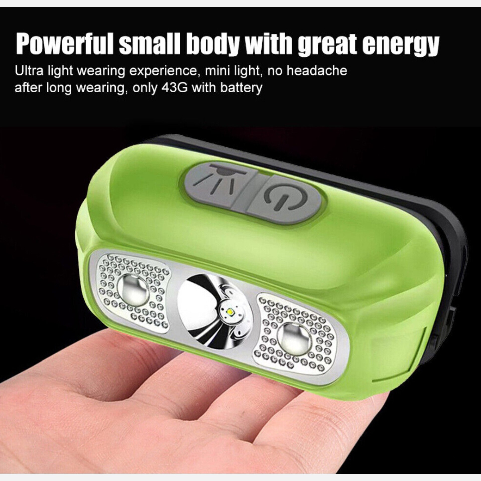 چراغ قوه هدلایت و پیشانی شارژی LED چند حالته مدل HL-05 دارای سنسور حرکت برای روشن و خاموش شدن،مناسب برای کوهنوردی،کمپینگ