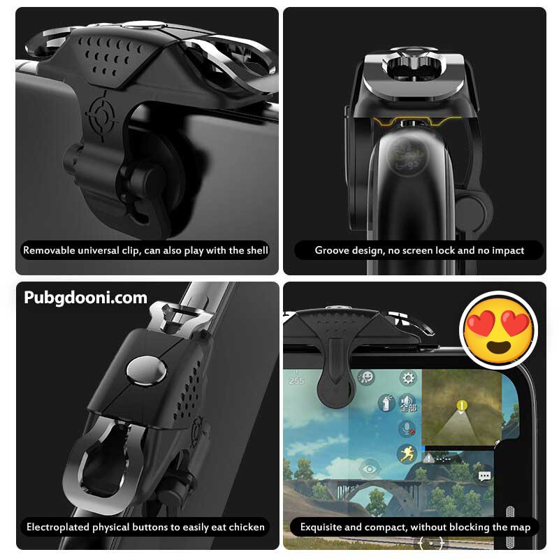 دسته بازی موبایل مغناطیسی پابجی PUBG مدل X10 اورجینال،سازگار با تمام موبایل های تا ضخامت 9.5 میلی متر،بدون ایجاد خط وخش