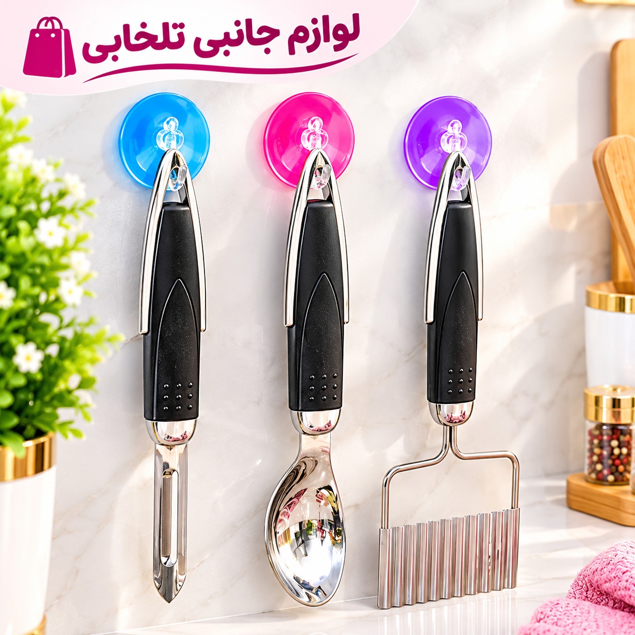 مکنده روی شیشه (ساکشن کاپ یا چسبونک) قلاب دار با قطر 4 سانتی متری مدل JW-04 (بسته 10 عددی)