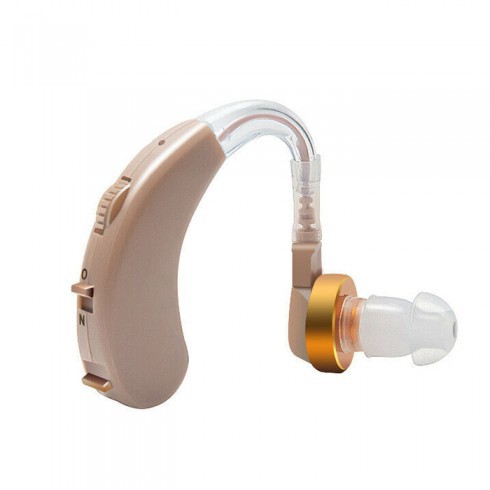 سمعک آنالوگ باتری خور (پشت گوش) برند پاورتون POWERTONE مدل F-138،رنگ کرم،بدون نیاز به قالب گیری،مناسب برای تمامی سنین