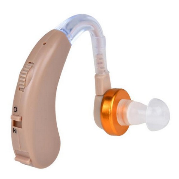 سمعک آنالوگ باتری خور (پشت گوش) برند پاورتون POWERTONE مدل F-138،رنگ کرم،بدون نیاز به قالب گیری،مناسب برای تمامی سنین