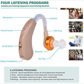 سمعک آنالوگ باتری خور (پشت گوش) برند پاورتون POWERTONE مدل F-138،رنگ کرم،بدون نیاز به قالب گیری،مناسب برای تمامی سنین