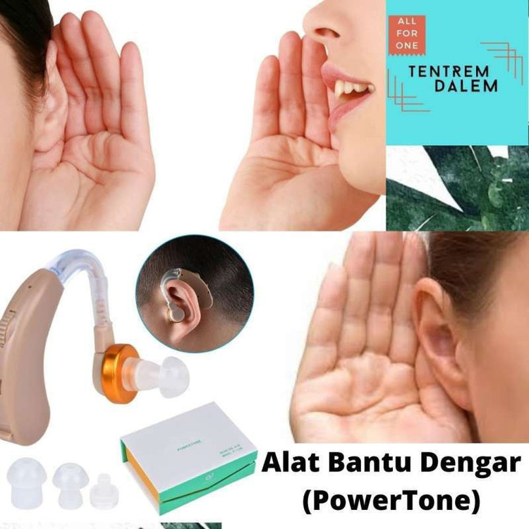 سمعک آنالوگ باتری خور (پشت گوش) برند پاورتون POWERTONE مدل F-138،رنگ کرم،بدون نیاز به قالب گیری،مناسب برای تمامی سنین