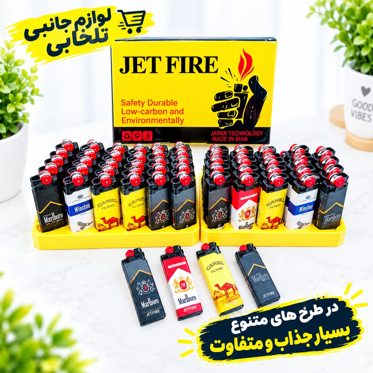 فندک جیبی سنگی (چخماقی) برند کیپو کد 4800 دارای یک عدد سنگ فندک به صورت یدک در انتهای میله چخماق (تخفیف ویژه)