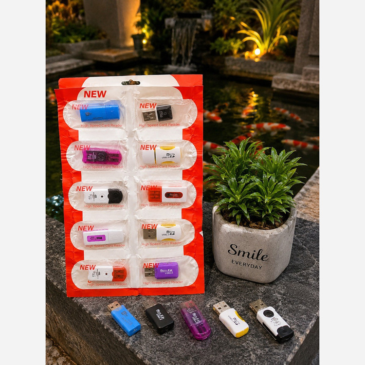 رم ریدر تک کاره چراغ دار MicroSD،کارت خوان میکرو اس دی USB 2.0 در طرحهای متنوع و جذاب بسته 1 عددی (تخفیف ویژه)