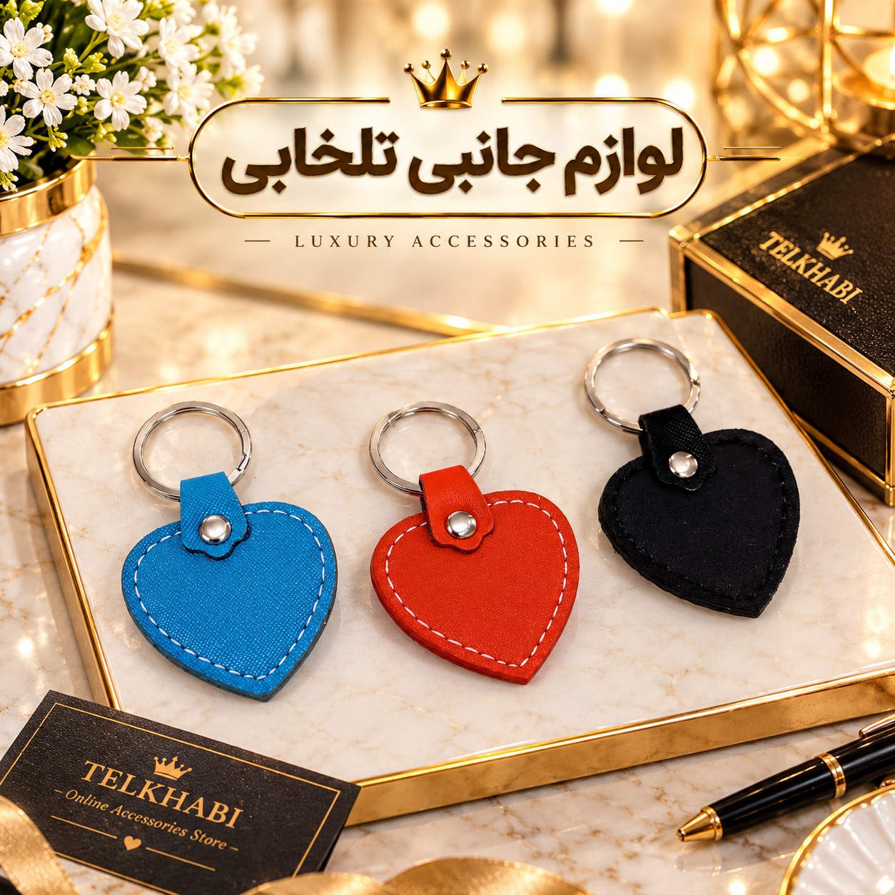 آویز و جاکلیدی فانتزی مدل قلبی (دور دوخت)،دارای ظاهری بسیار شکیل،طراحی خاص و اسپرت،مناسب برای هدیه (بسته 1 عددی)