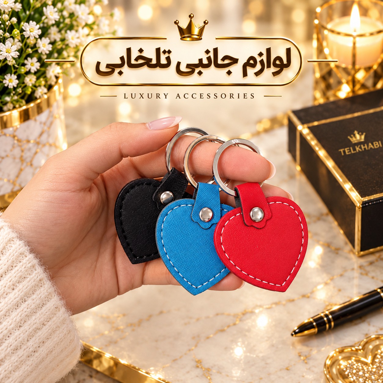 آویز و جاکلیدی فانتزی مدل قلبی (دور دوخت)،دارای ظاهری بسیار شکیل،طراحی خاص و اسپرت،مناسب برای هدیه (بسته 1 عددی)