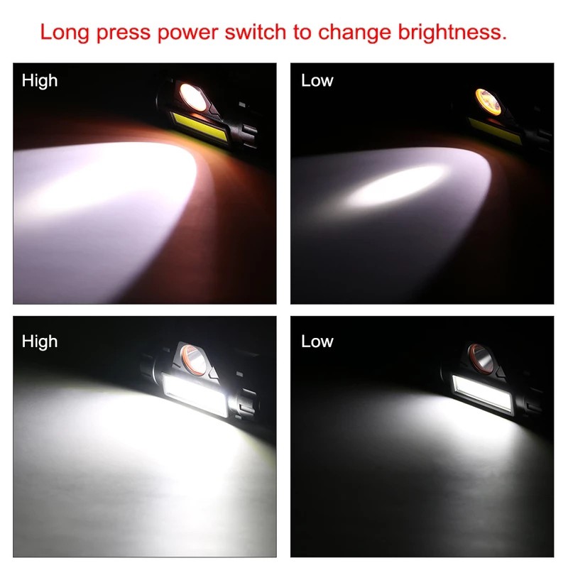 چراغ قوه هدلایت و پیشانی شارژی دو کاره مگنتی مدل HIGH POWER HEAD LAMP دارای دو پنل نوردهی نقطه ای و گسترده (کیفیت عالی)