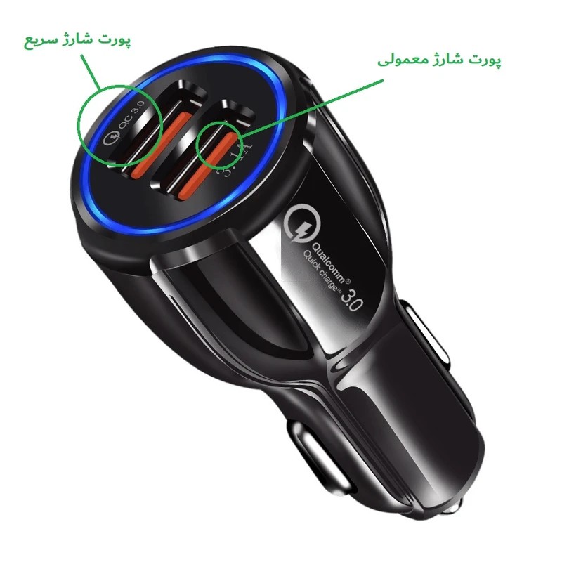 شارژر فندکی پیکسی Pixie مدل SY-681 با دو پورت خروجی،مجهز به تکنولوژی شارژ سریع و ایمن QC 3.0 (کیفیت فوق العاده عالی)