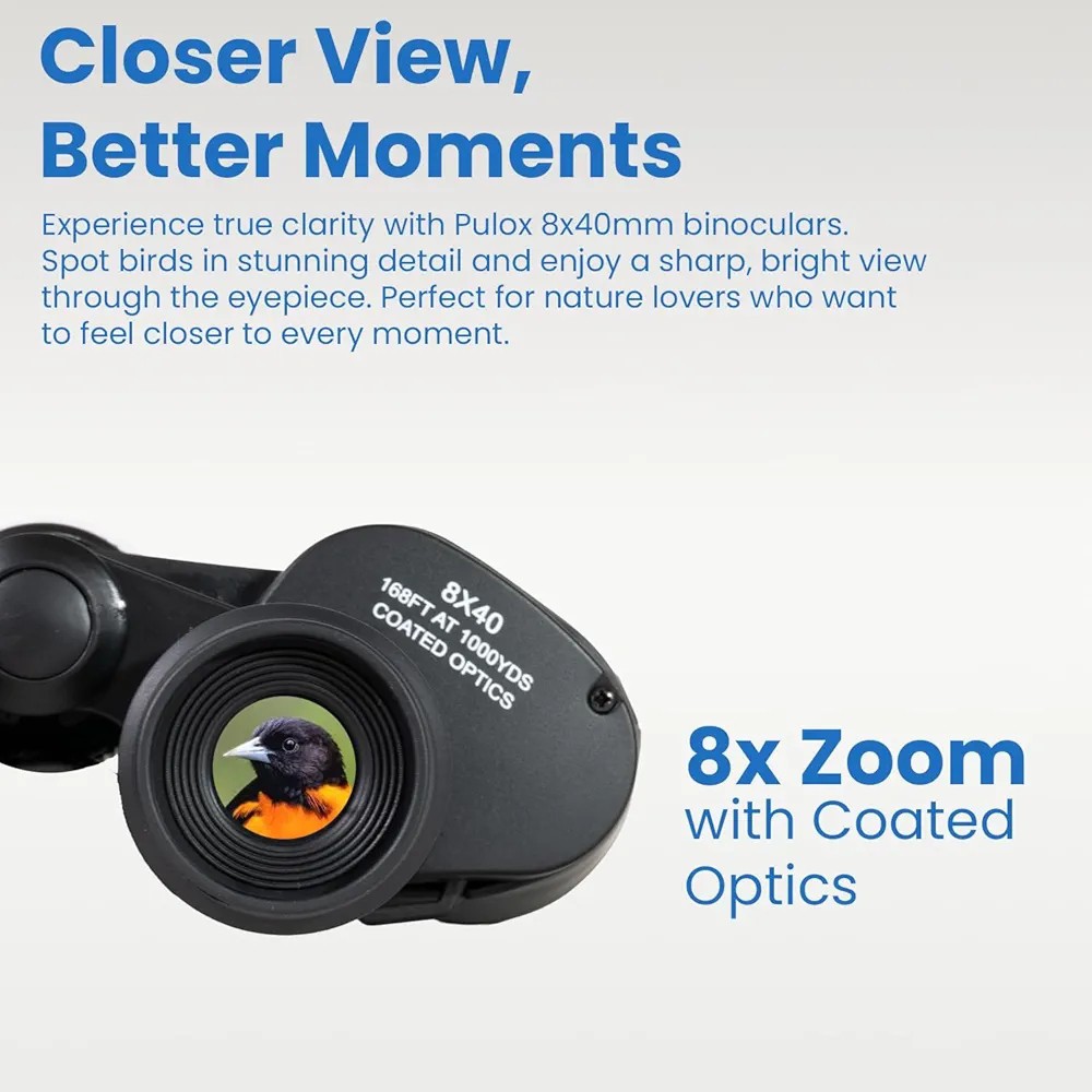 دوربین دوچشمی شکاری بینوکولارس مدل BINOCULARS 8X40،دارای طراحی ضد لرزش،سبک و خوش دست،مناسب جهت کوهنوردی،کمپینگ و...