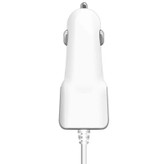 شارژر فندکی دوکاره دارای کابل فنری micro USB و کابل سوزنی،شارژر فندکی دو سر USB گجتی کاربردی،دارای سه درگاه خروجی شارژ