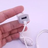 شارژر فندکی دوکاره دارای کابل فنری micro USB و کابل سوزنی،شارژر فندکی دو سر USB گجتی کاربردی،دارای سه درگاه خروجی شارژ
