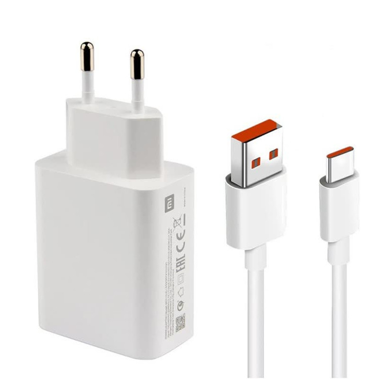 شارژر دیواری توربو شارژ (ثانیه شمار) 33 وات شیائومی سرجعبه مدل MDY-14-EL به همراه کابل Type-C به طول یک متر