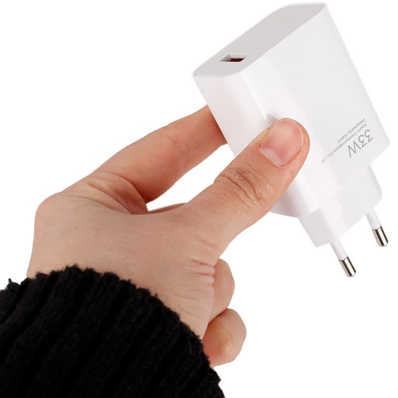 شارژر دیواری توربو شارژ (ثانیه شمار) 33 وات شیائومی سرجعبه مدل MDY-14-EL به همراه کابل Type-C به طول یک متر