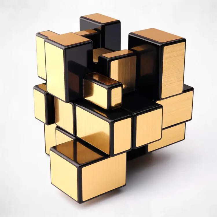 مکعب روبیک چی ای مدل کای وای حجمی آینه ای (QY Mirror 3x3x3)،دارای گردش نرم و روان،مناسب برای رده سنی 6 سال به بالا