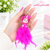 جاکلیدی فانتزی عروسک دختر با لباس مجلسی (لباس عروس) وارداتی بسته 1 عددی