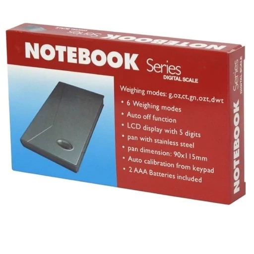 ترازو دیجیتال نوت بوک 2000 گرمی،ترازو دیجیتال تاشو Notebook با دقت 0.1 گرم،مناسب برای وزن کردن قطعات،اشیا قیمتی و...
