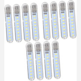 چراغ LED هشت تایی USB با نوردهی بالا مدل JML-LV22754 دارای قاب محافظ و درپوش جهت جلوگیری از ورود گرد و غبار به کانکتور