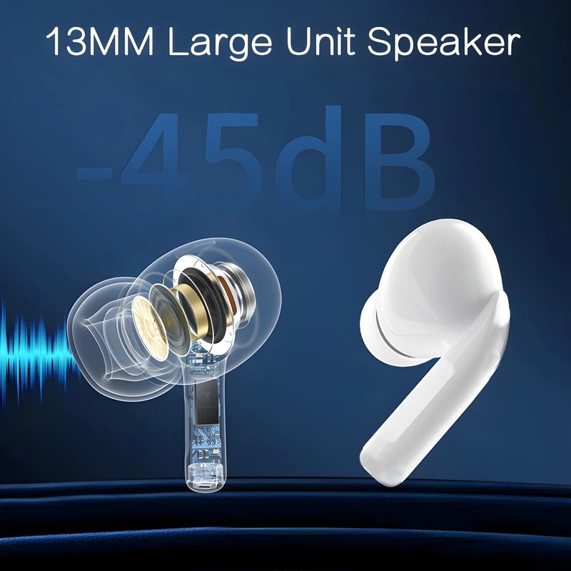 ایرپاد بلوتوثی صفحه دیجیتال نویزکنسلینگ سنسور مجاورت ANC-ENC ترنپرسی فعال مدل AirPods A9 Pro (تخفیف ویژه)