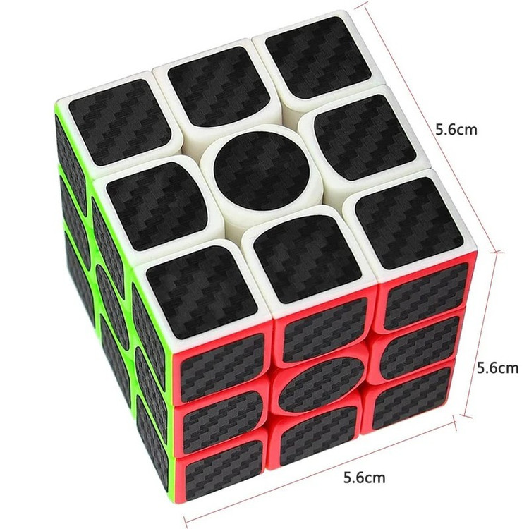 مکعب روبیک حرفه ای MAGIC CUBE 3x3x3 مدل 898A4 طرح کربن بسته 1 عددی