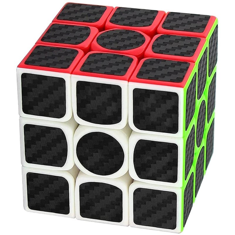 مکعب روبیک حرفه ای MAGIC CUBE 3x3x3 مدل 898A4 طرح کربن بسته 1 عددی