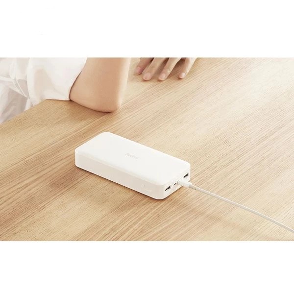 پاوربانک شیائومی مدل Redmi PB200LZM ظرفیت 20000 میلی آمپر ساعت به همراه کابل تبدیل MICRO USB (پایین ترین قیمت بازار)