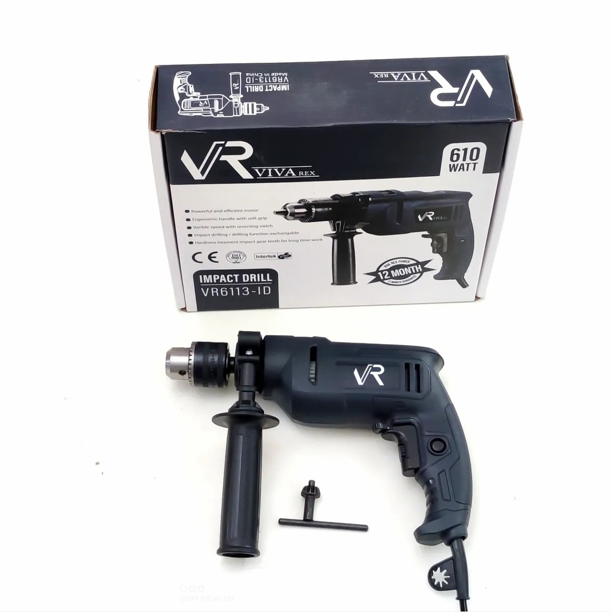 دریل چکشی ویوارکس 610 وات مدل VR6113-ID دارای سیستم گردش چپ گرد،سیستم گردش راست گرد،قابلیت کنترل سرعت (تخفیف ویژه)