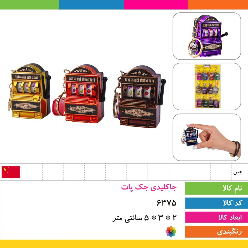 جاکلیدی جک پات JACKPOT مدل ماشین شانس (کلکسیونی و کمیاب)،یک هدیه خاص و جذاب برای دوستداران اکسسوری های کلکسیونی